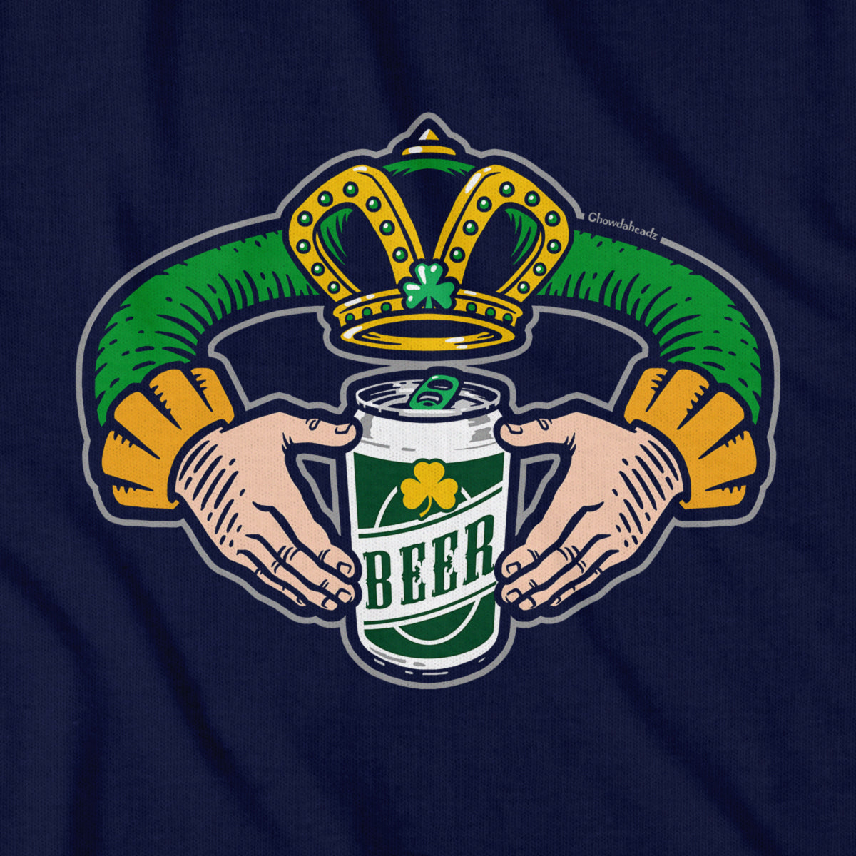 Irish Beer Claddagh T-Shirt - Chowdaheadz