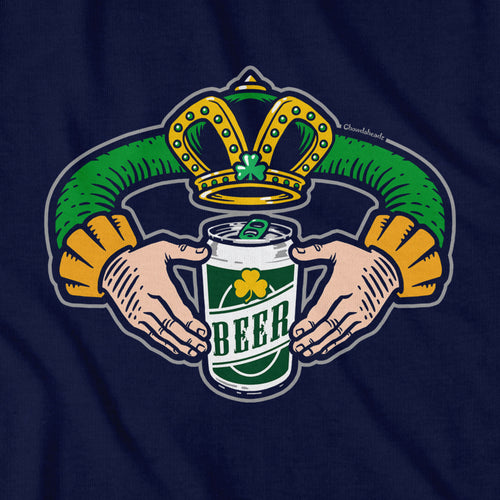 Irish Beer Claddagh T-Shirt - Chowdaheadz