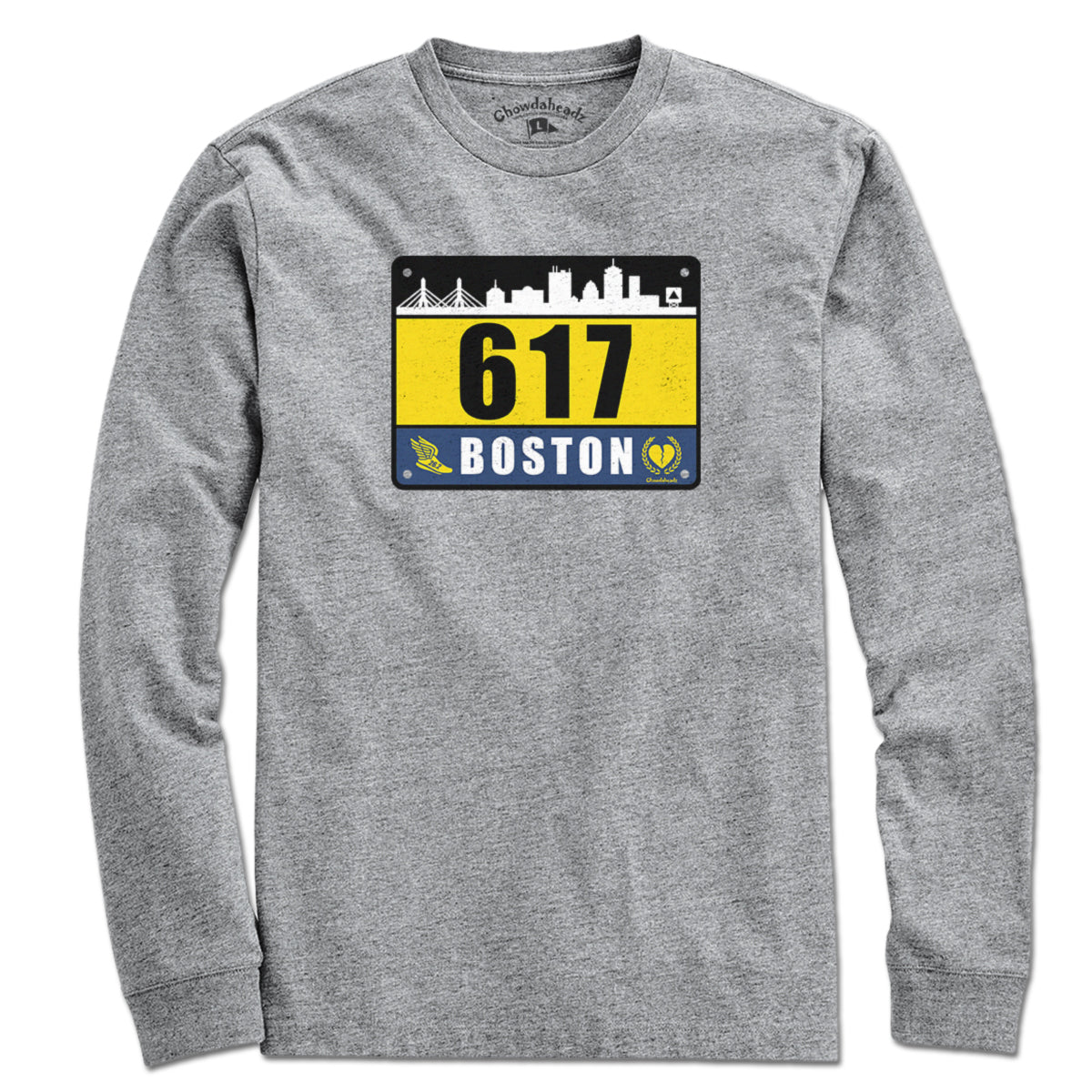617 Boston Race Bib T-Shirt - Chowdaheadz