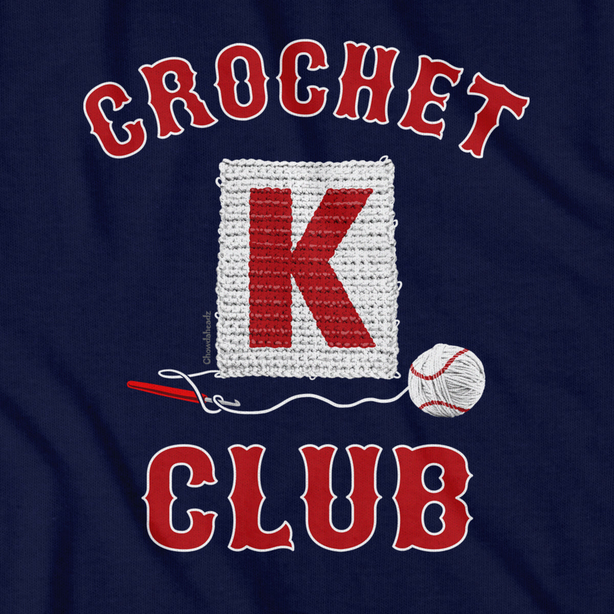 Crochet K Club Baseball T-Shirt - Chowdaheadz
