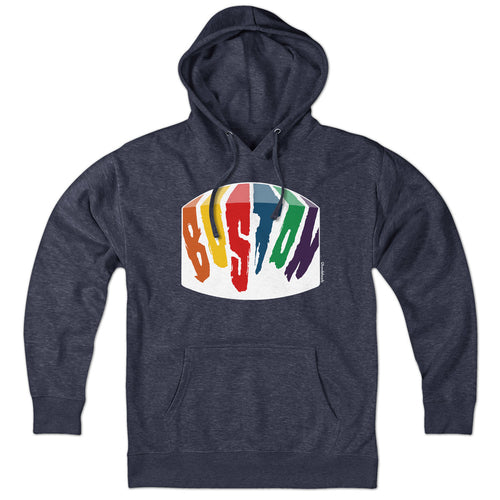 Boston Rainbow Paint Hoodie - Chowdaheadz