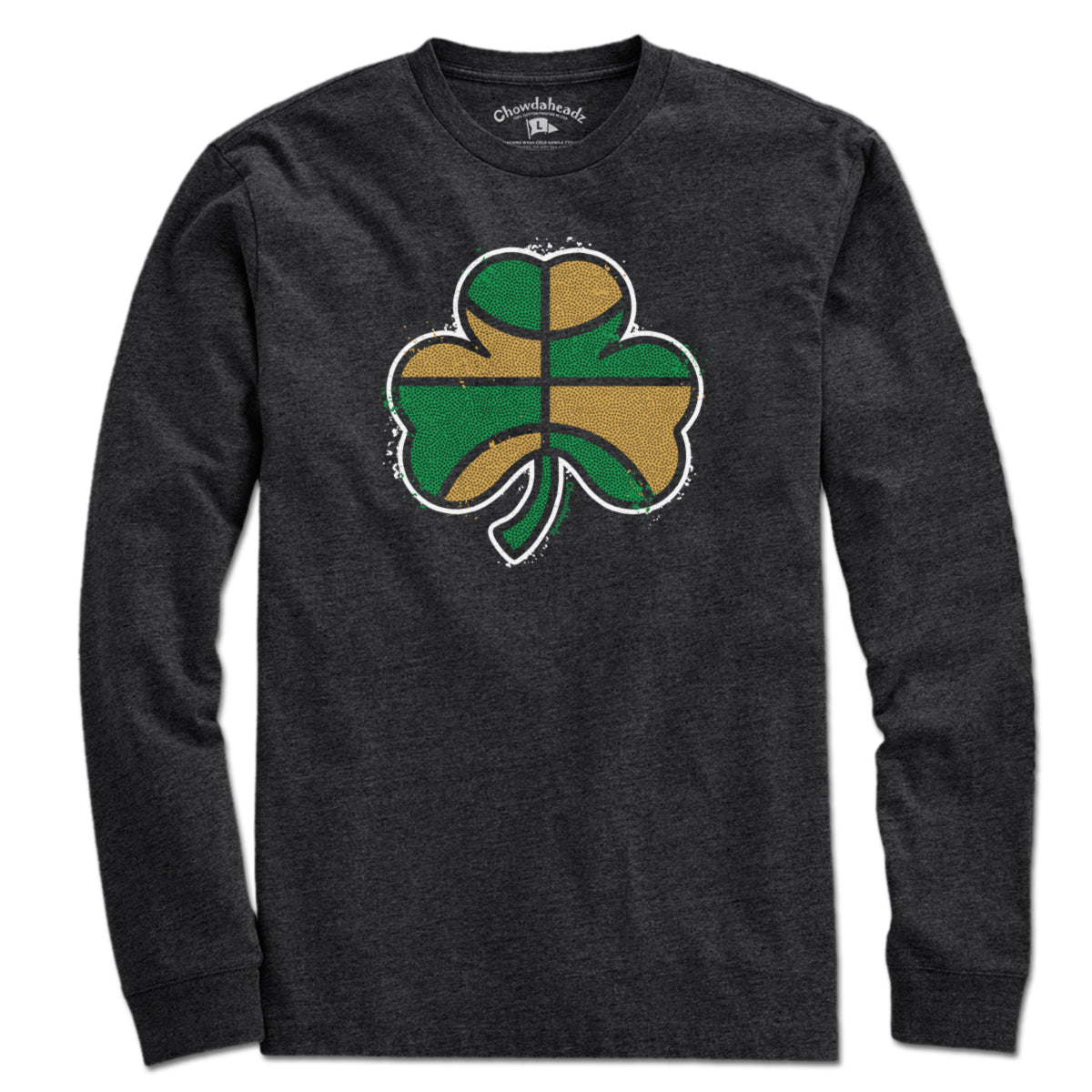 Green And Gold Basketball Shamrock T-Shirt - Chowdaheadz