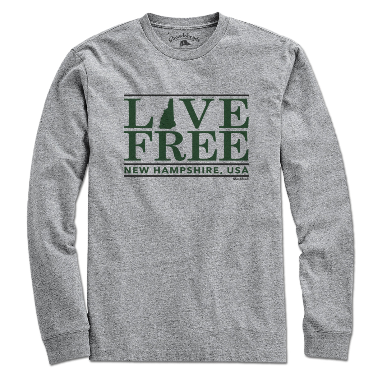Live Free New Hampshire Bar T-Shirt - Chowdaheadz
