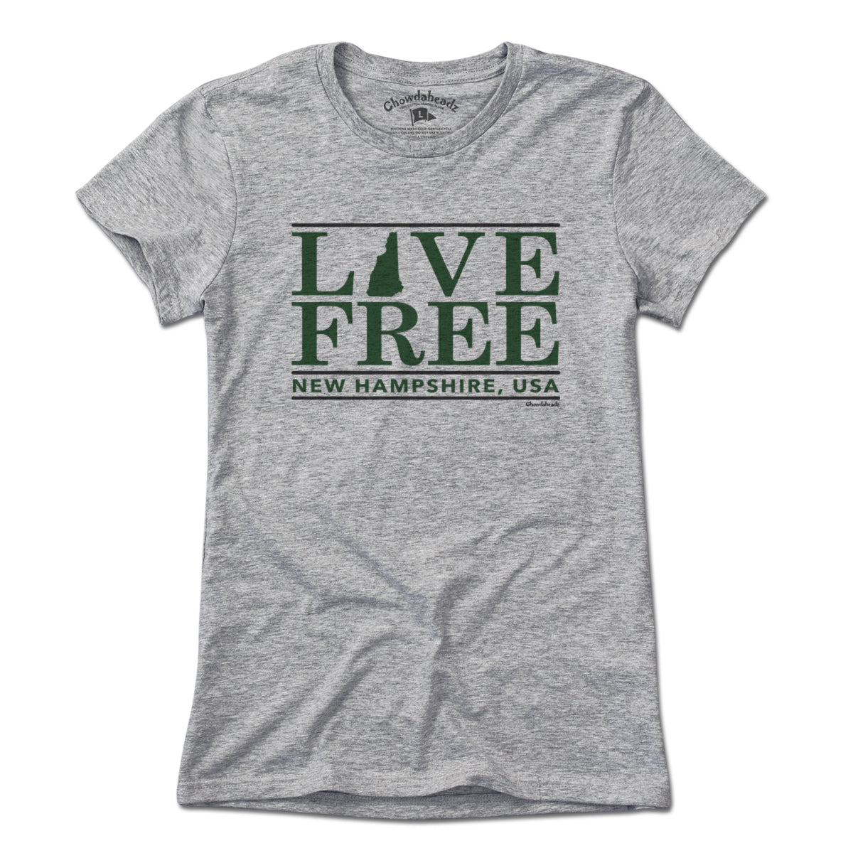Live Free New Hampshire Bar T-Shirt - Chowdaheadz