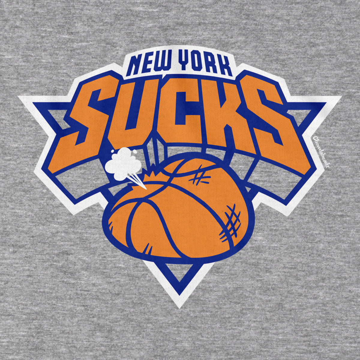 New York Sucks Basketball T-Shirt - Chowdaheadz
