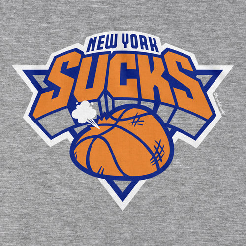 New York Sucks Basketball T-Shirt - Chowdaheadz