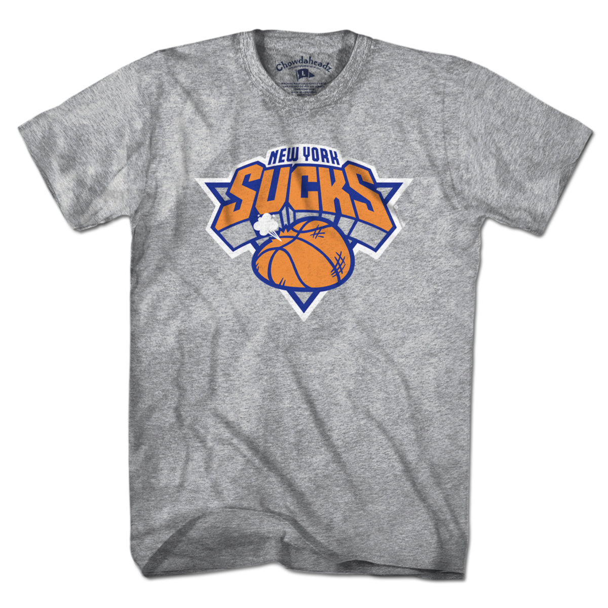 New York Sucks Basketball T-Shirt - Chowdaheadz