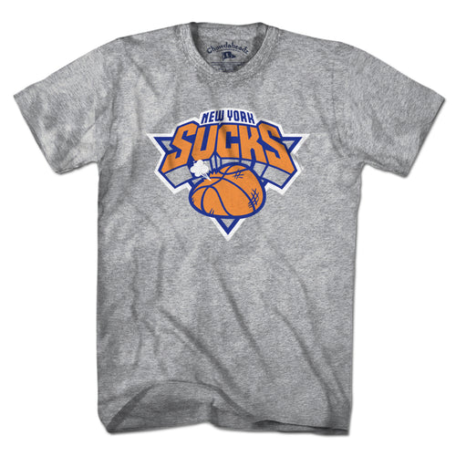 New York Sucks Basketball T-Shirt - Chowdaheadz