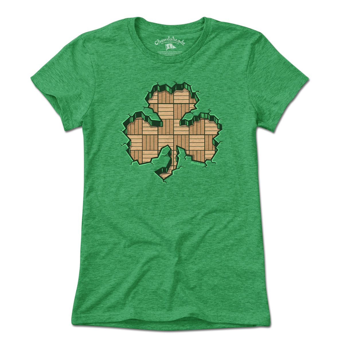 Smashed Shamrock Parquet T-Shirt - Chowdaheadz