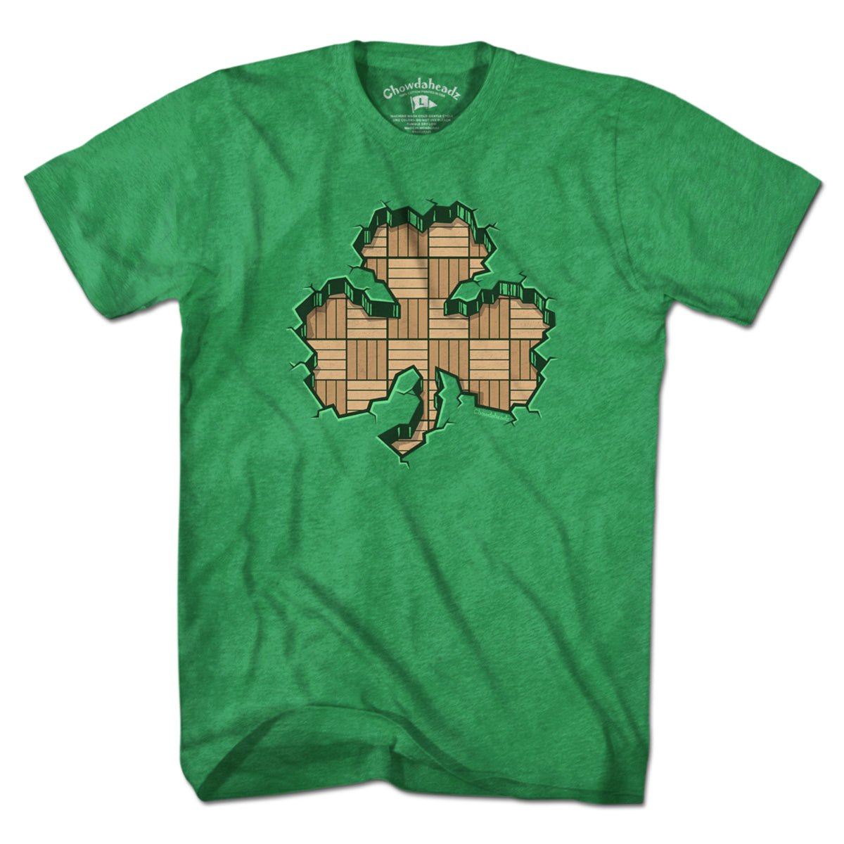 Smashed Shamrock Parquet T-Shirt - Chowdaheadz