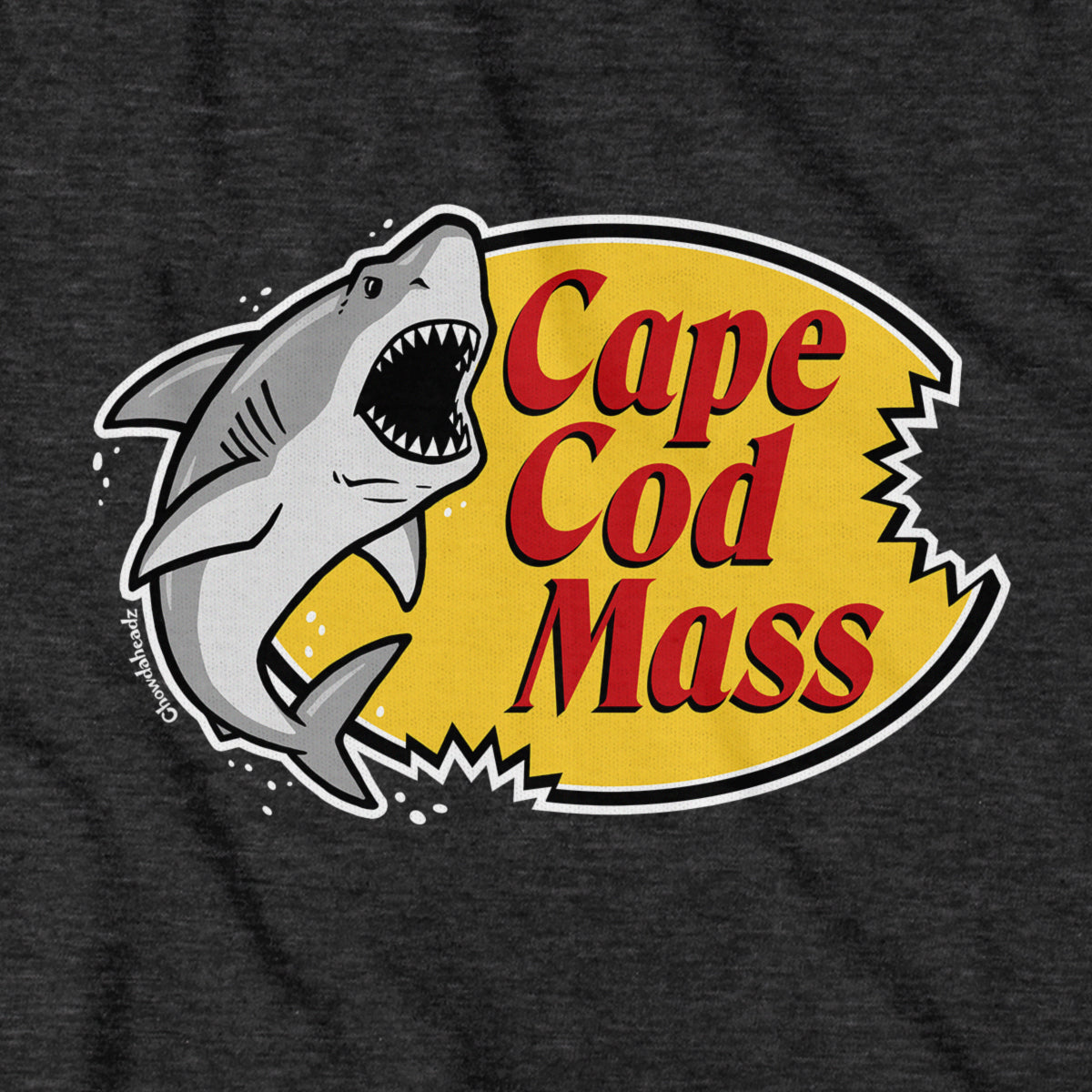 Cape Cod Mass Shark Logo T-Shirt - Chowdaheadz