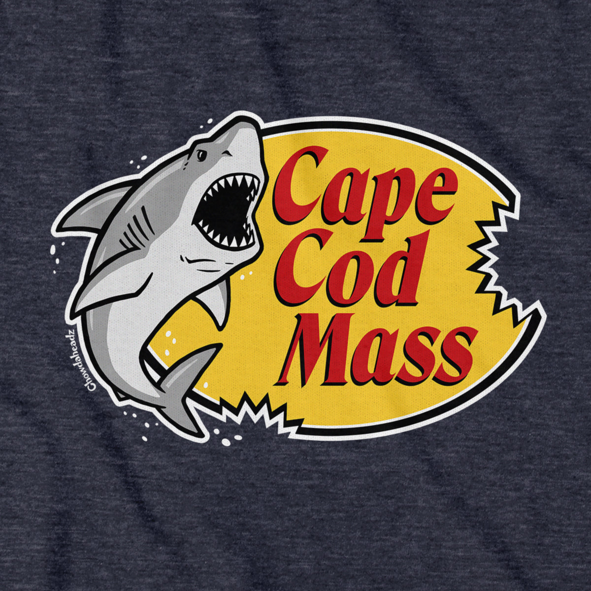 Cape Cod Mass Shark Logo T-Shirt - Chowdaheadz