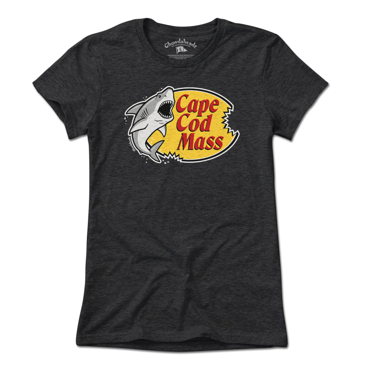 Cape Cod Mass Shark Logo T-Shirt - Chowdaheadz