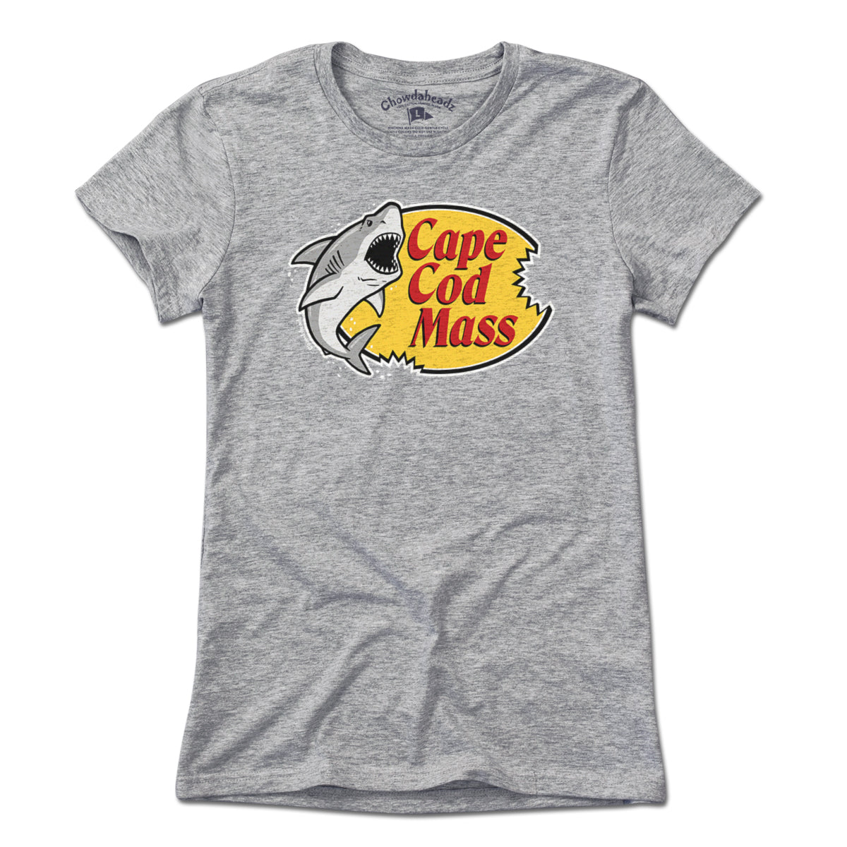 Cape Cod Mass Shark Logo T-Shirt - Chowdaheadz