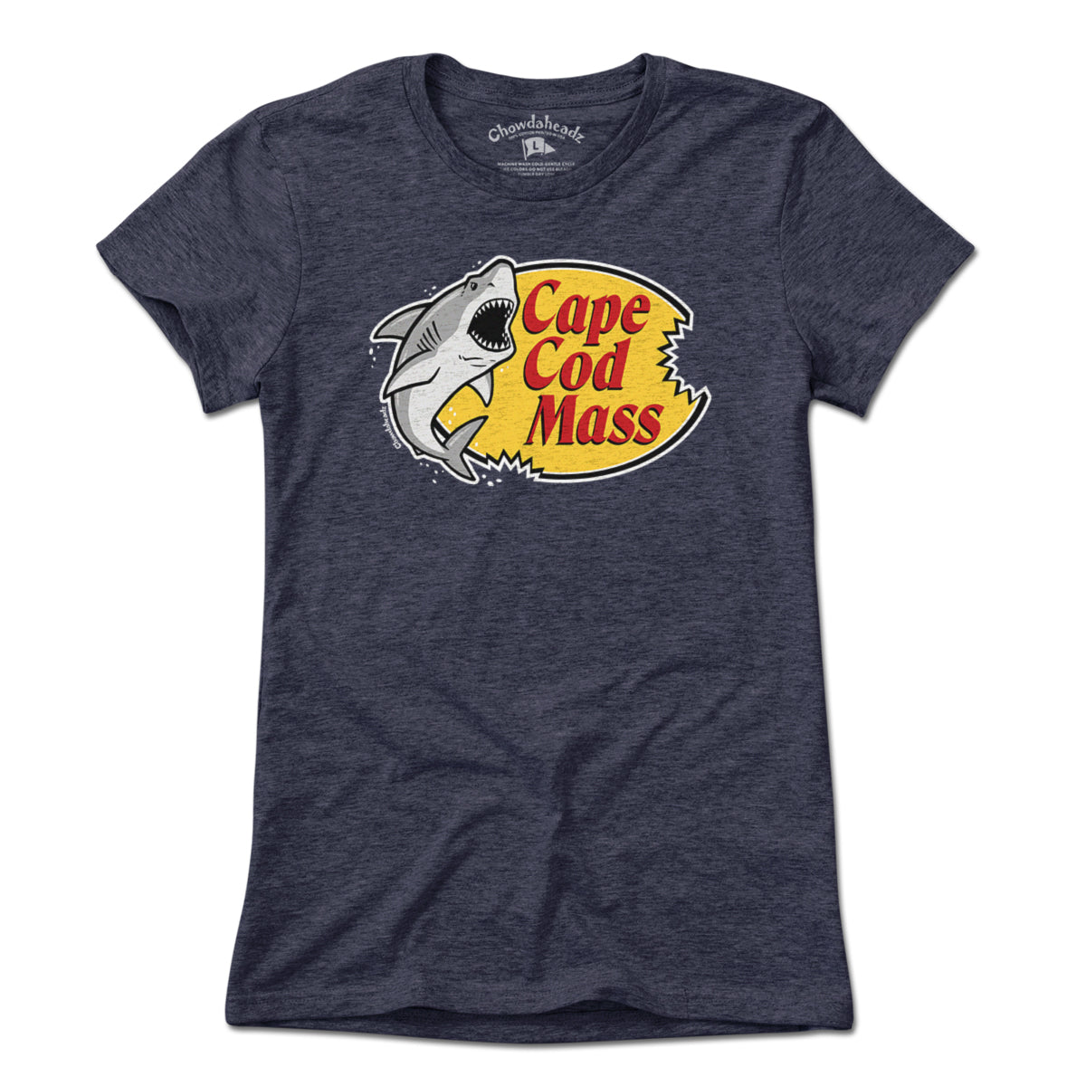 Cape Cod Mass Shark Logo T-Shirt - Chowdaheadz