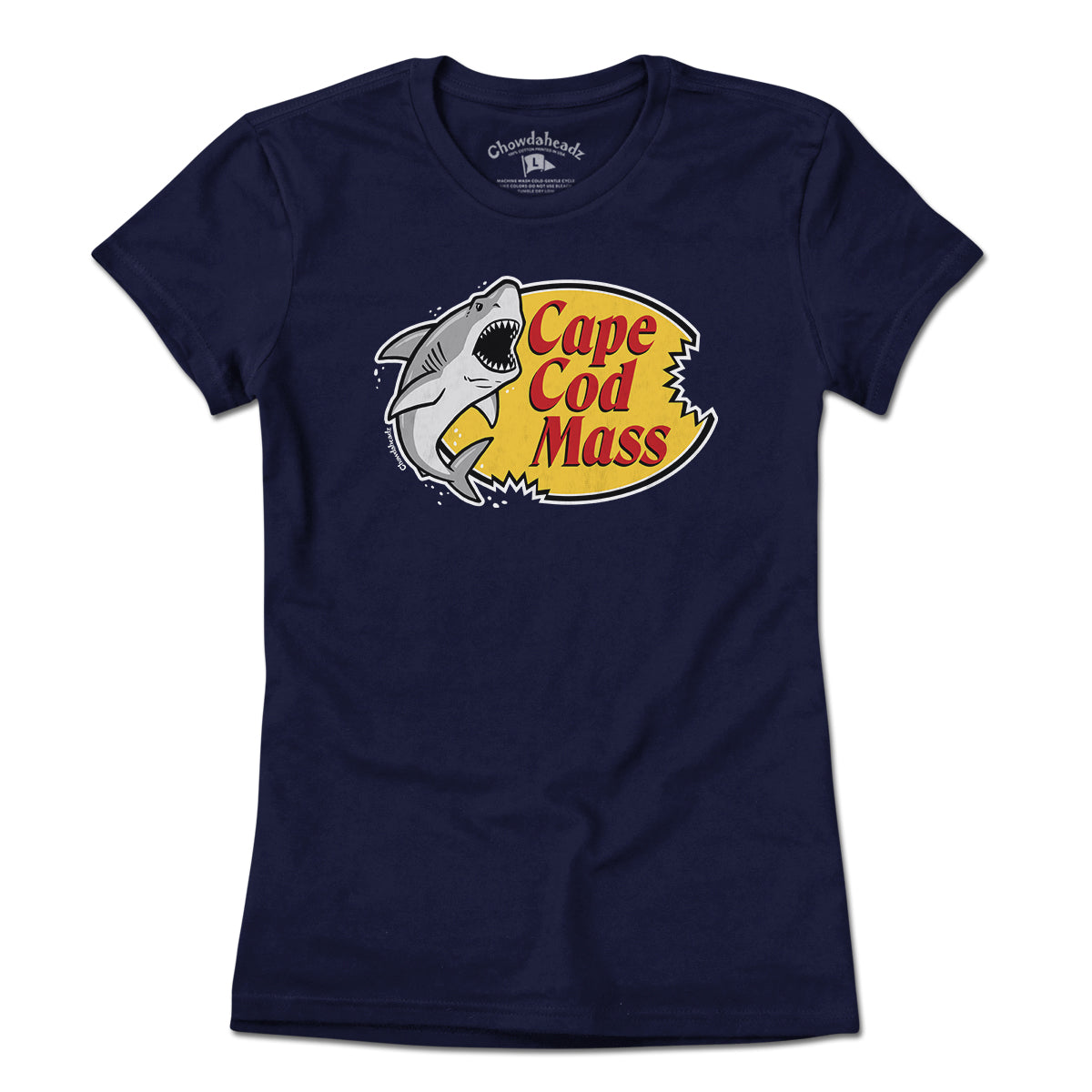 Cape Cod Mass Shark Logo T-Shirt - Chowdaheadz