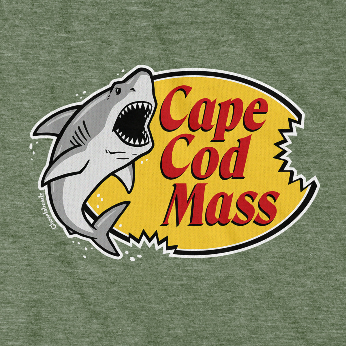 Cape Cod Mass Shark Logo T-Shirt - Chowdaheadz