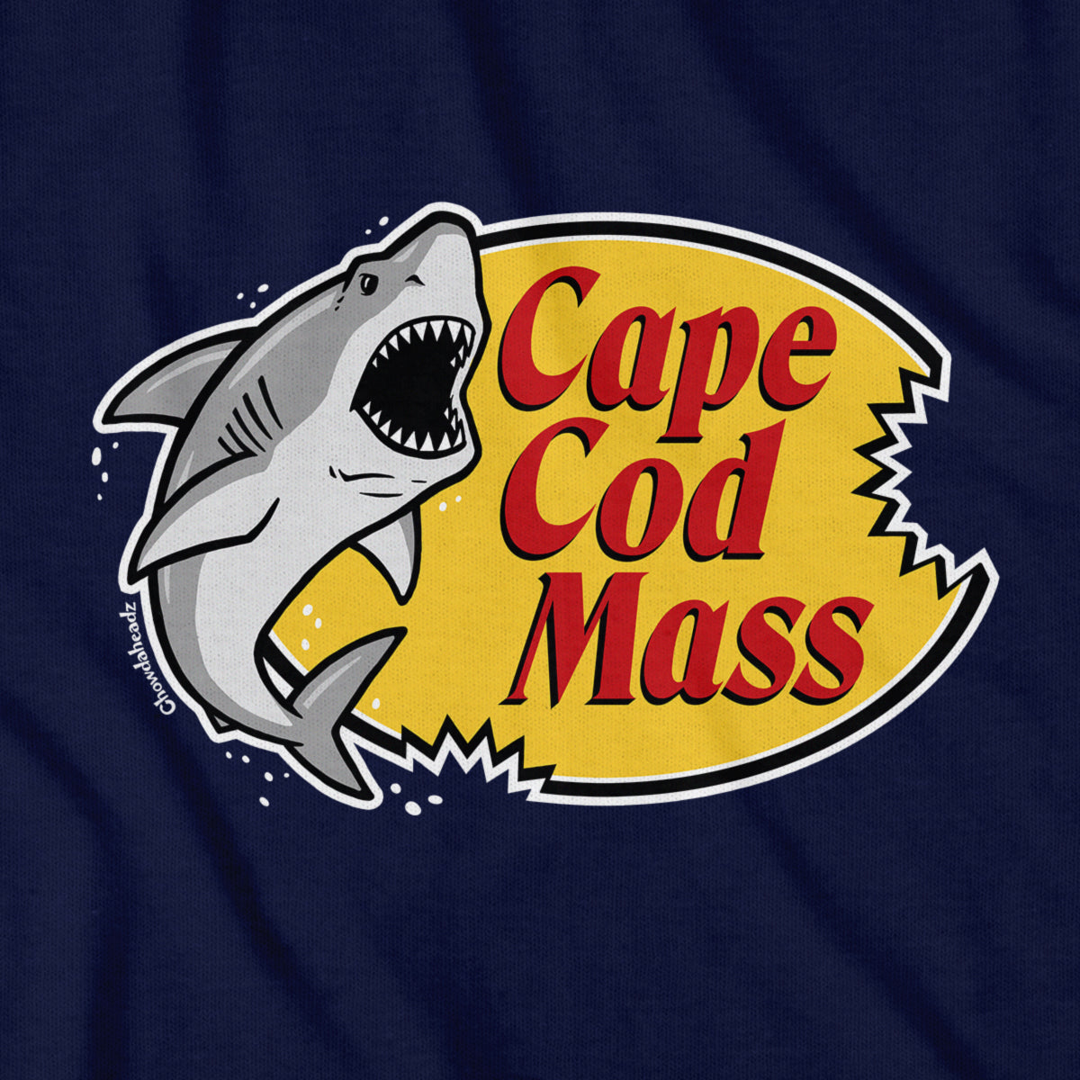 Cape Cod Mass Shark Logo T-Shirt - Chowdaheadz