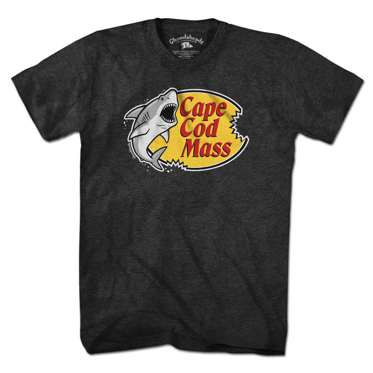 Cape Cod Mass Shark Logo T-Shirt - Chowdaheadz