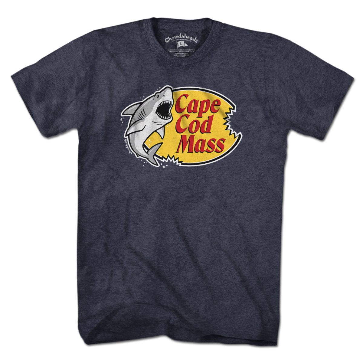 Cape Cod Mass Shark Logo T-Shirt - Chowdaheadz