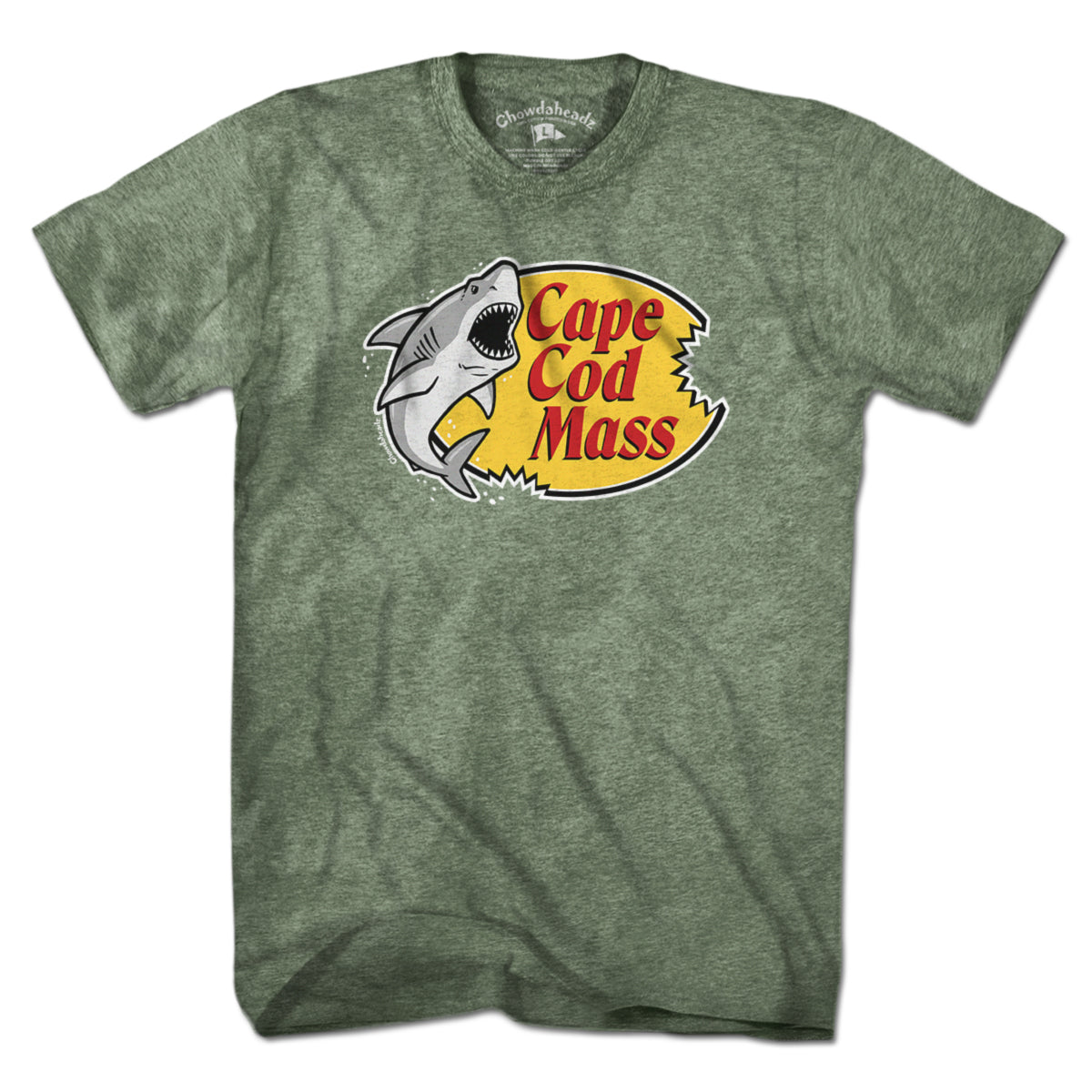 Cape Cod Mass Shark Logo T-Shirt - Chowdaheadz