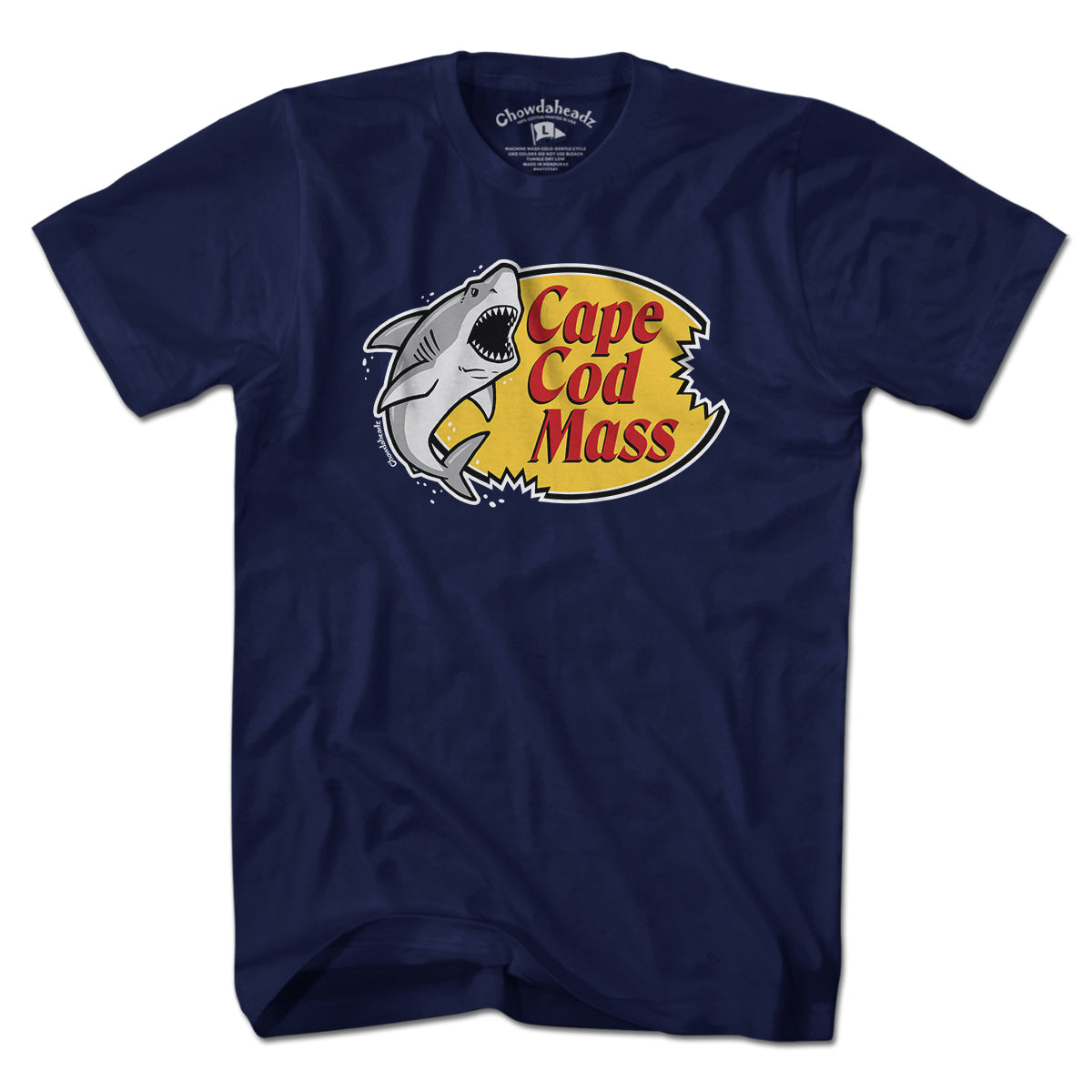 Cape Cod Mass Shark Logo T-Shirt - Chowdaheadz