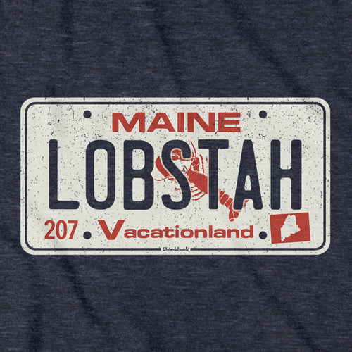 Maine Lobstah License Plate T-Shirt - Chowdaheadz