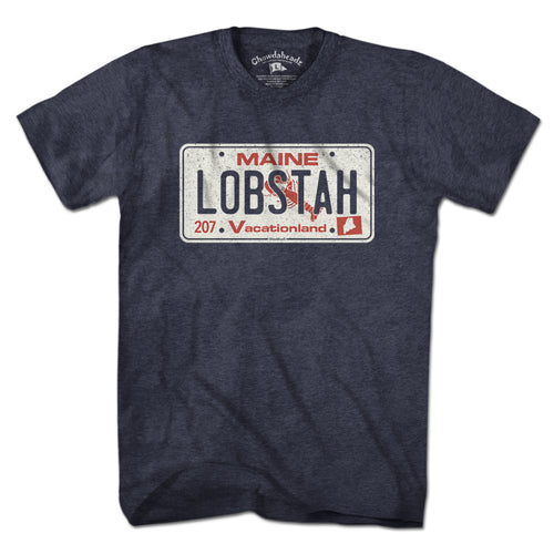 Maine Lobstah License Plate T-Shirt - Chowdaheadz