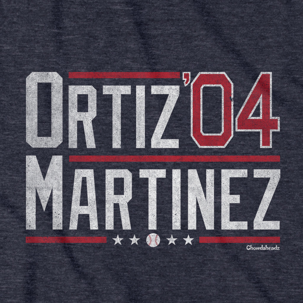Ortiz Martinez '04 T-Shirt — graphic detail in Heather Blue