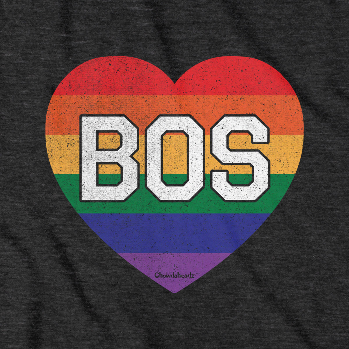 BOS Rainbow Heart Hoodie - Chowdaheadz