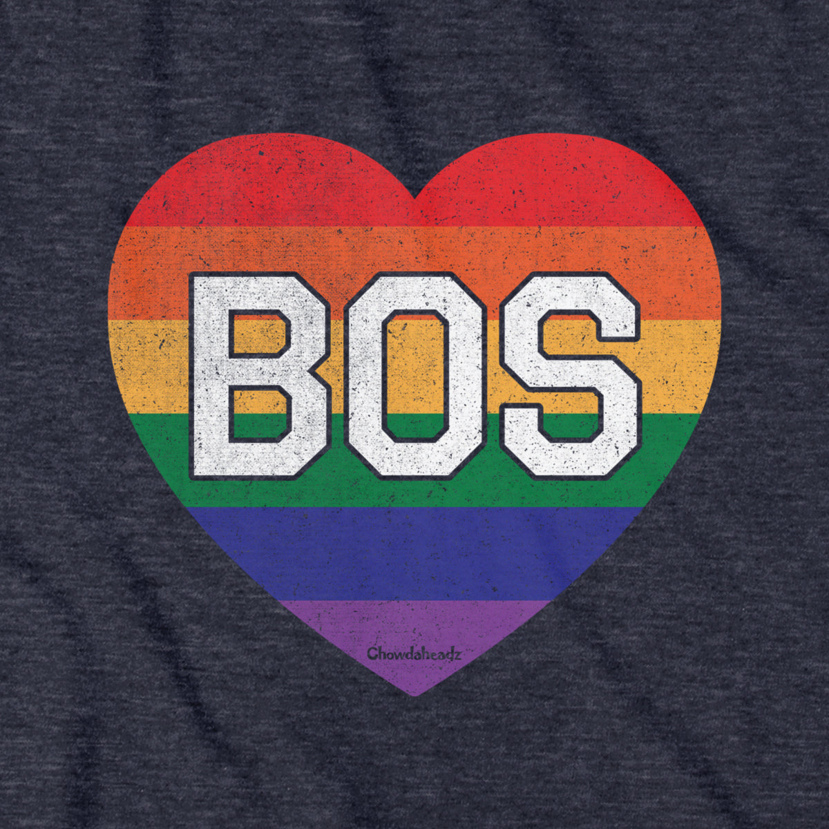 BOS Rainbow Heart Hoodie - Chowdaheadz