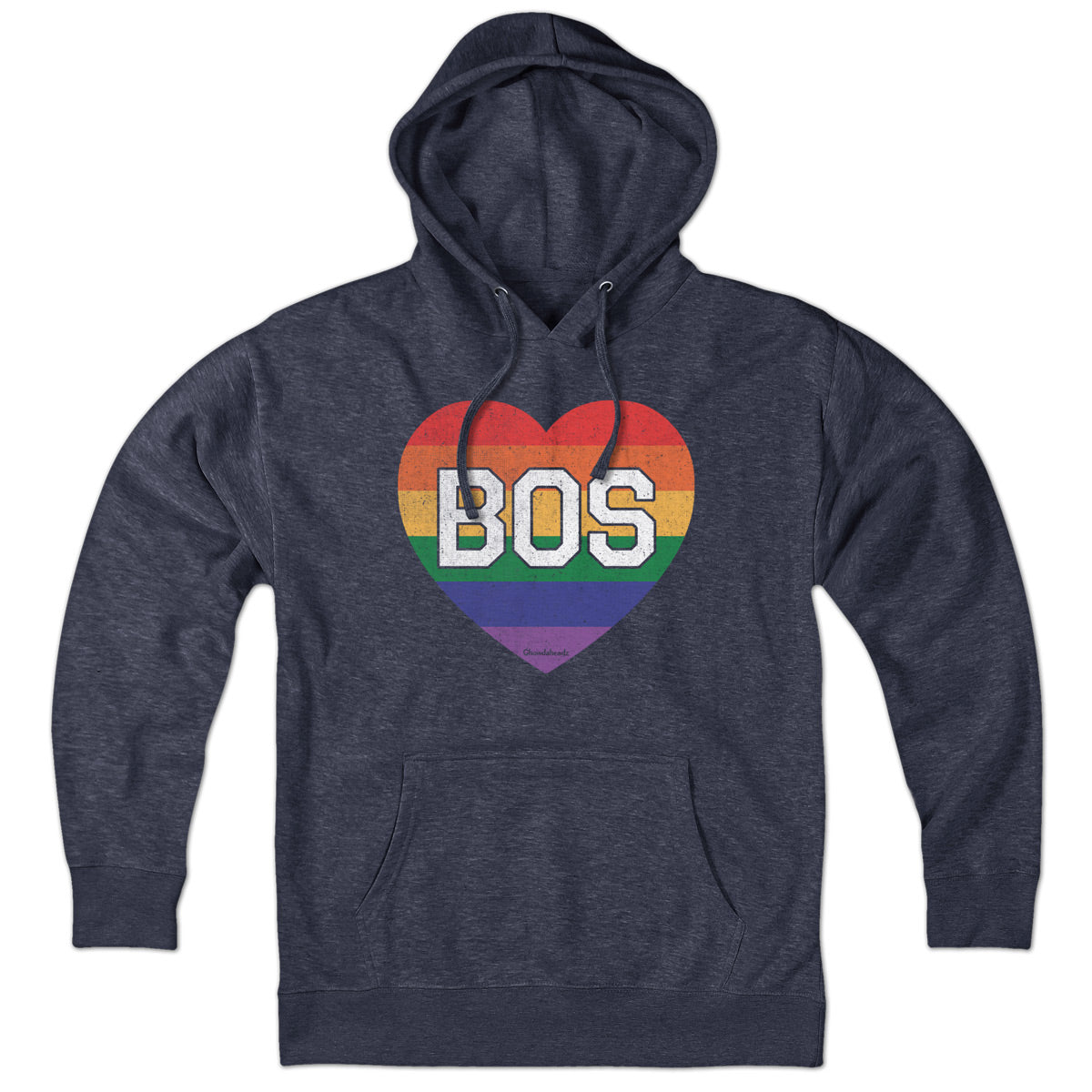 BOS Rainbow Heart Hoodie - Chowdaheadz
