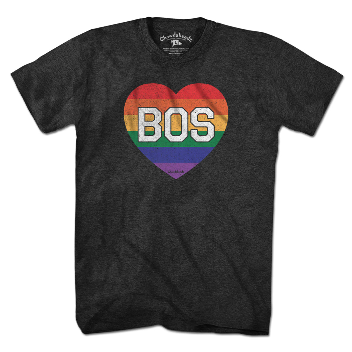 BOS Rainbow Heart T-Shirt - Chowdaheadz
