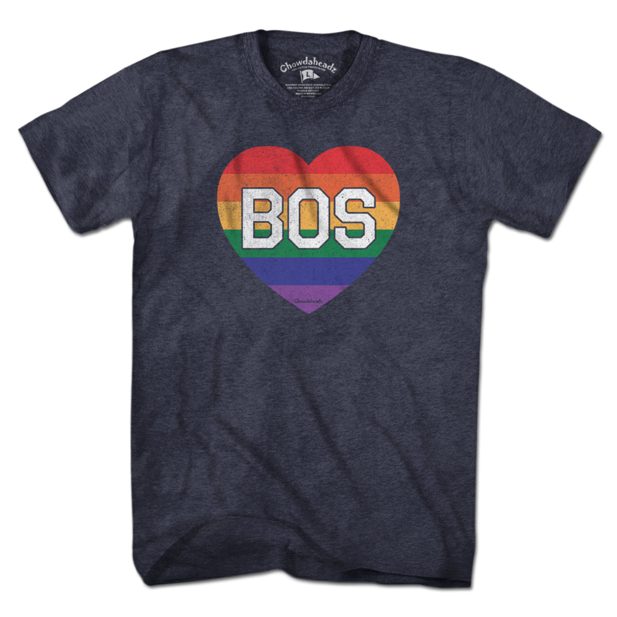 BOS Rainbow Heart T-Shirt - Chowdaheadz