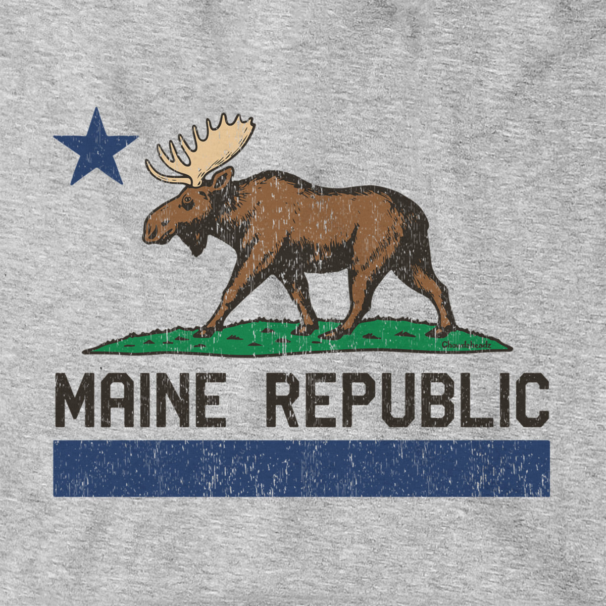 Maine Republic Moose Hoodie - Chowdaheadz