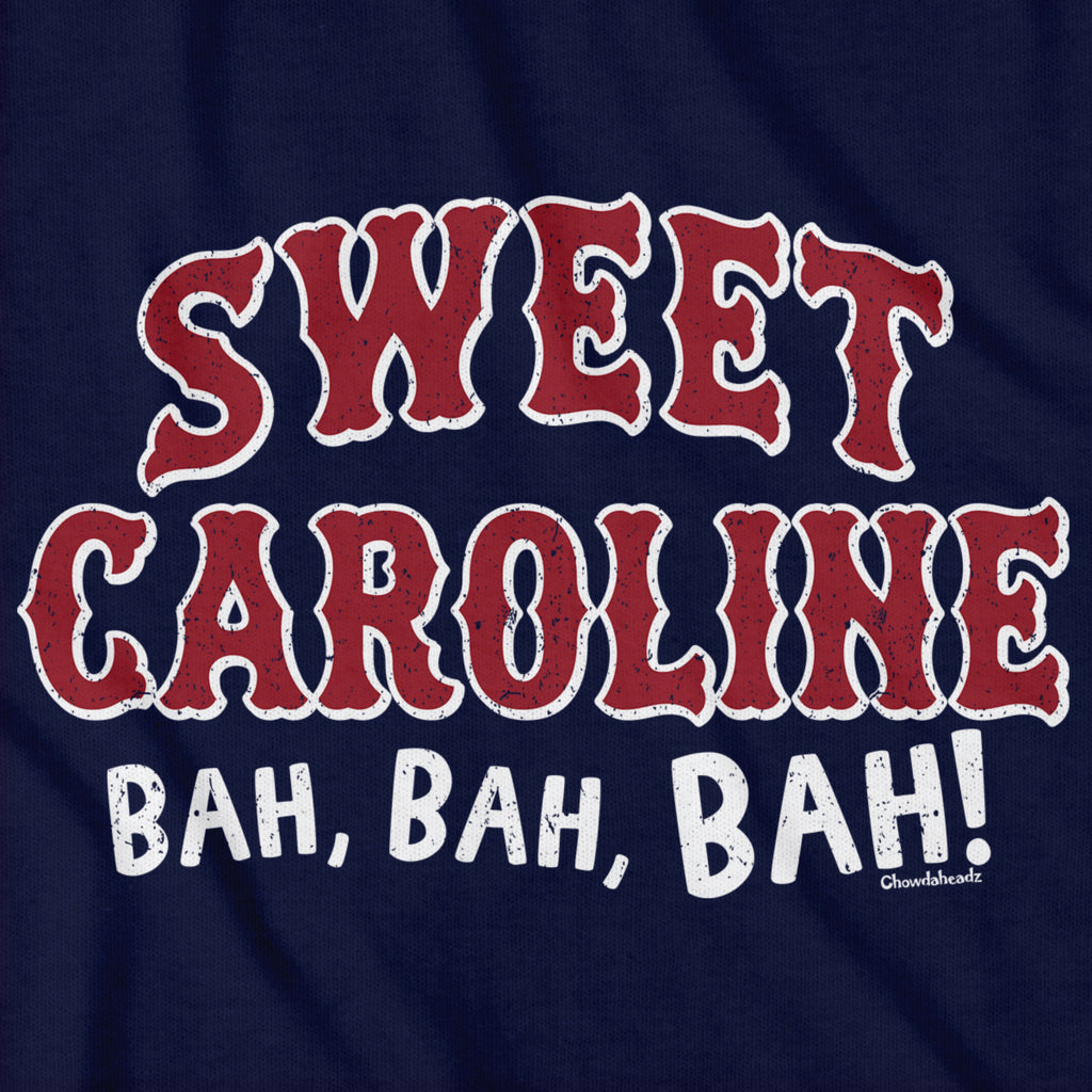 Sweet Caroline Baseball Arch T-Shirt — graphic detail in Navy