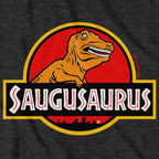 Saugusaurus Orange Dinosaur Logo T-Shirt