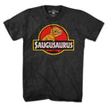 Saugusaurus Orange Dinosaur Logo T-Shirt - Chowdaheadz