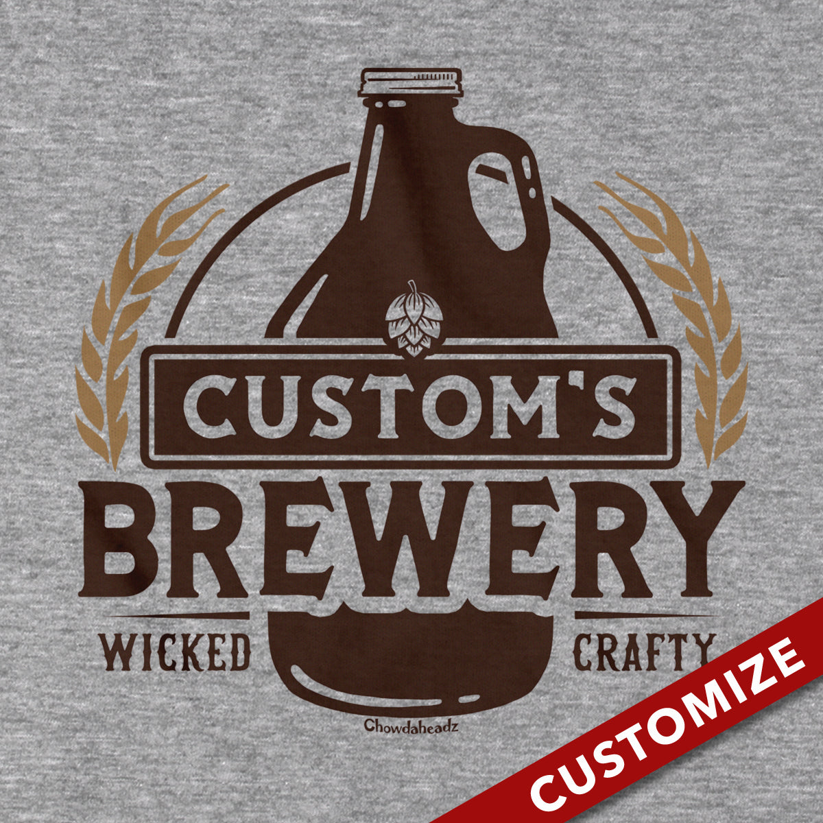 Custom Name's Brewery T-Shirt - Chowdaheadz