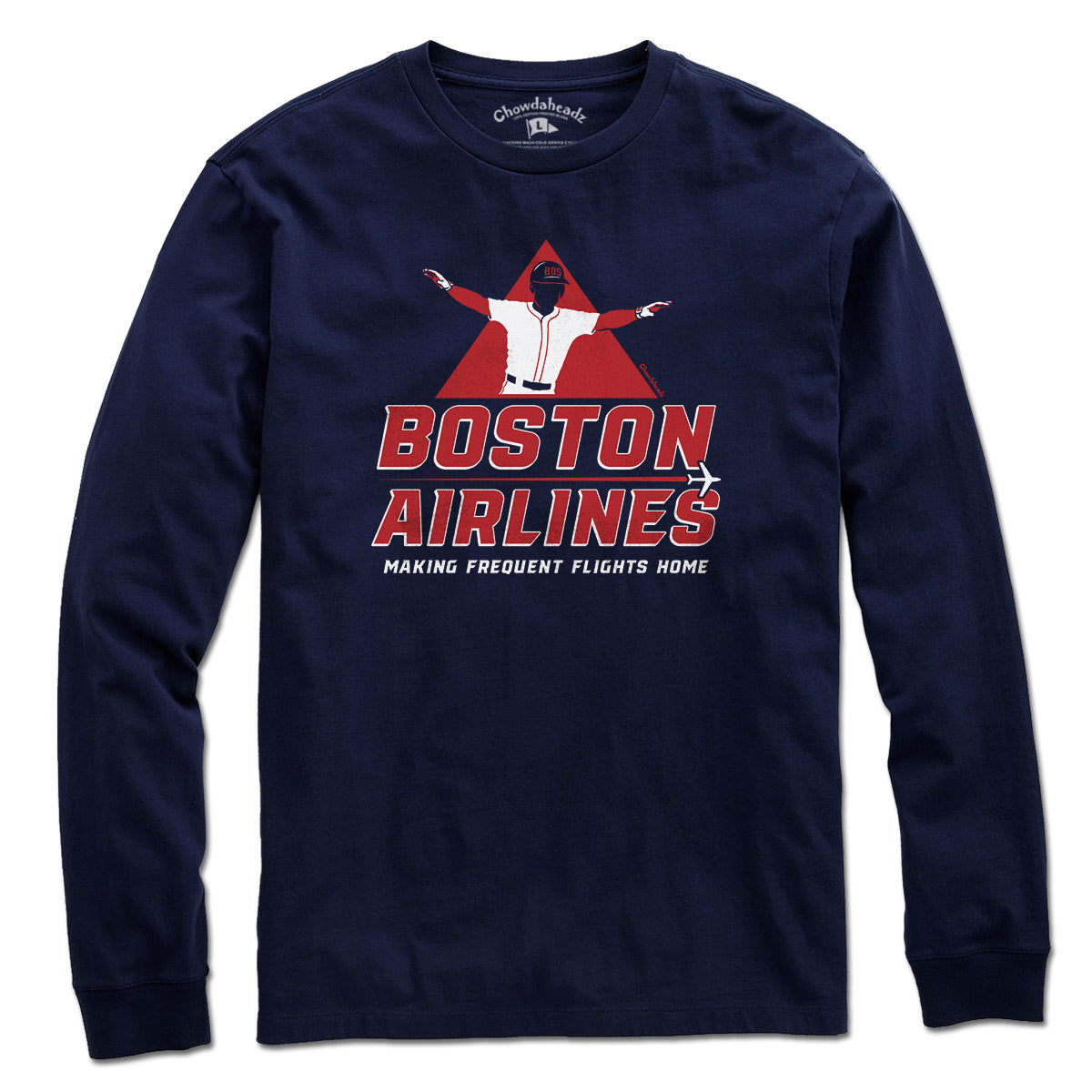 Boston Airlines Baseball T-Shirt - Chowdaheadz