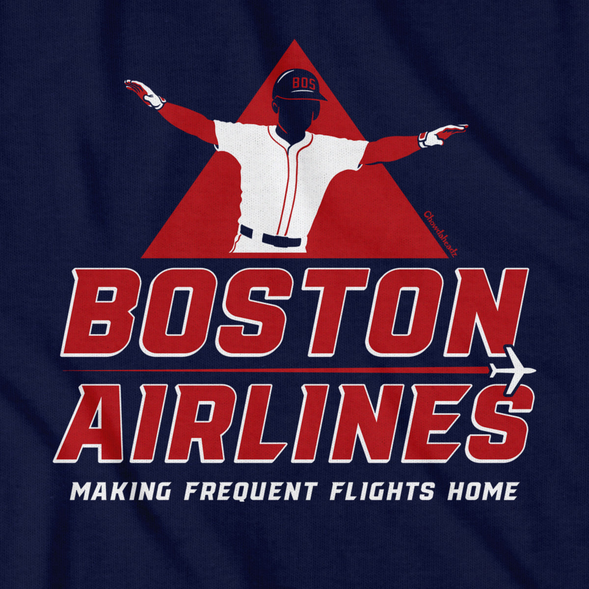 Boston Airlines Baseball T-Shirt - Chowdaheadz