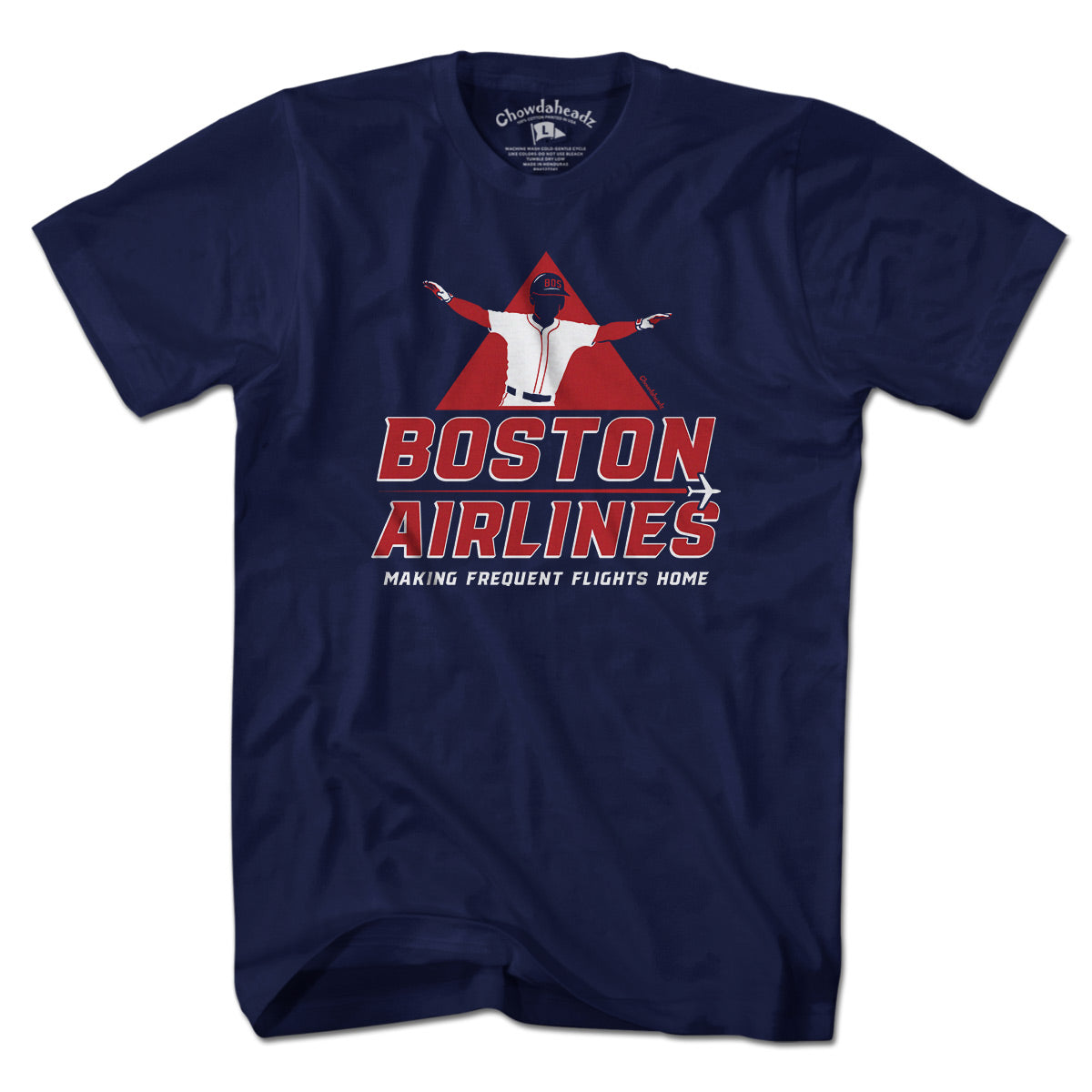 Boston Airlines Baseball T-Shirt - Chowdaheadz