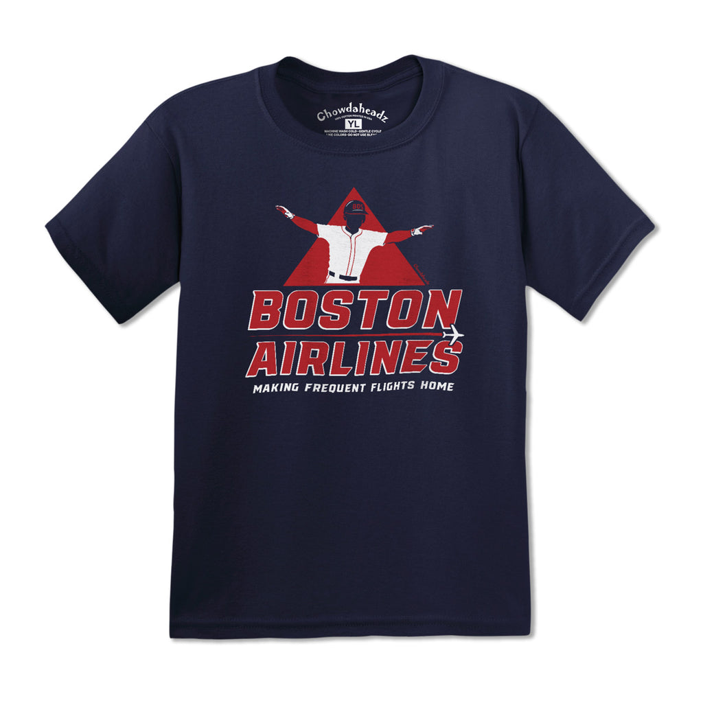 Boston Airlines Baseball Youth T-Shirt - Chowdaheadz