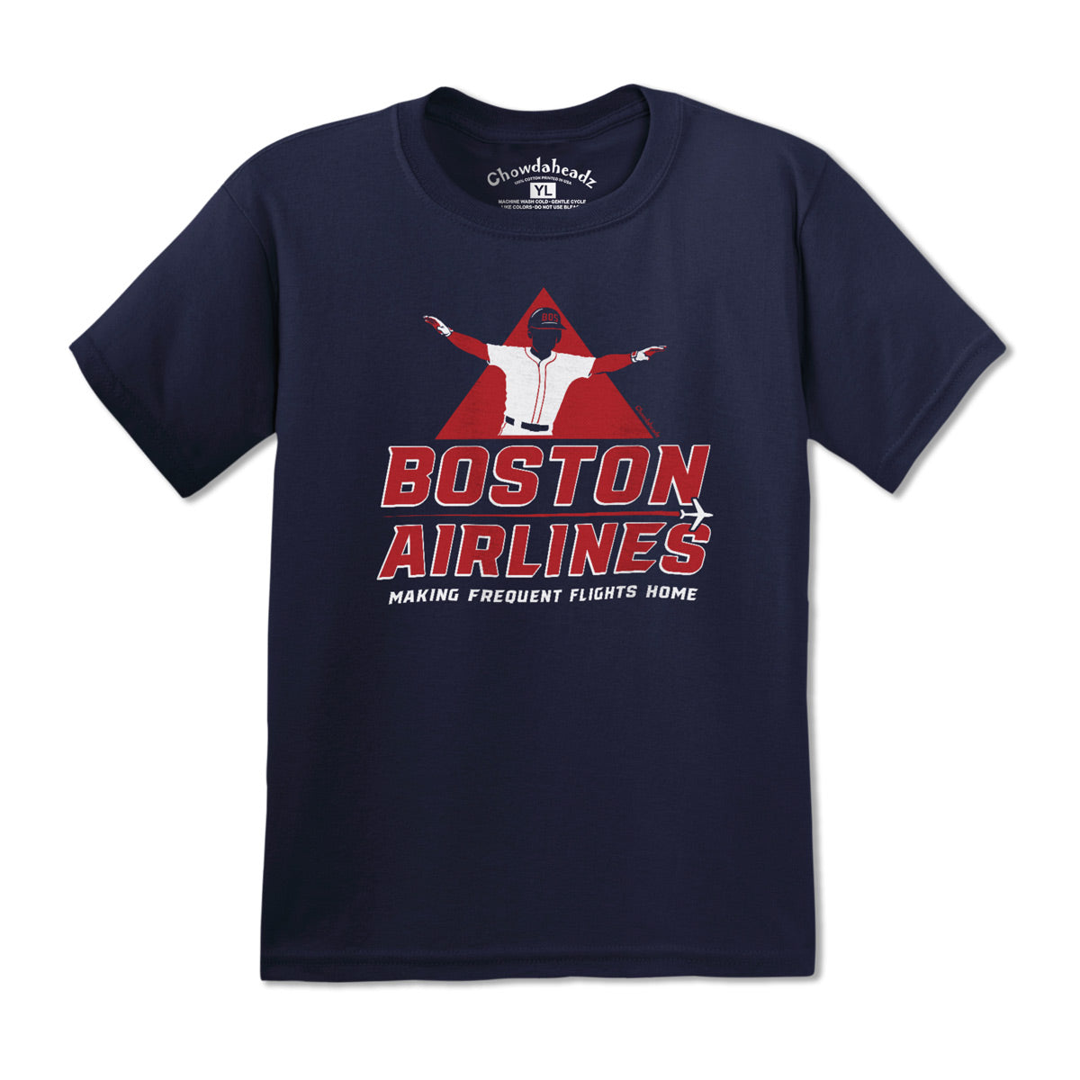 Boston Airlines Baseball Youth T-Shirt - Chowdaheadz