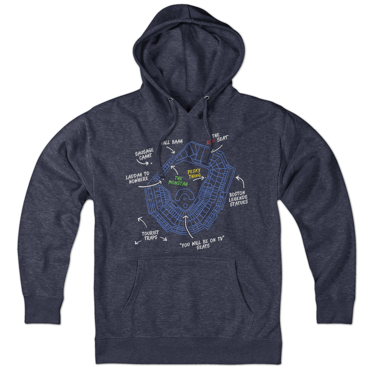 Boston's Ballpaahk Map Hoodie - Chowdaheadz