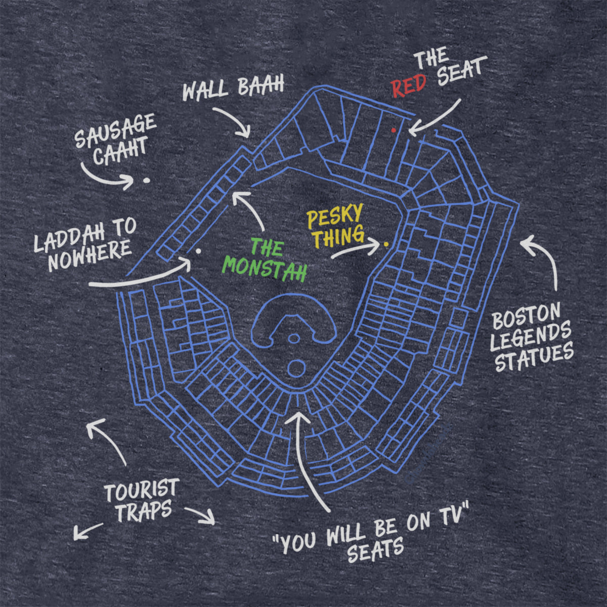 Boston's Ballpaahk Map Hoodie - Chowdaheadz