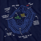 Boston's Ballpaahk Map T-Shirt - Chowdaheadz