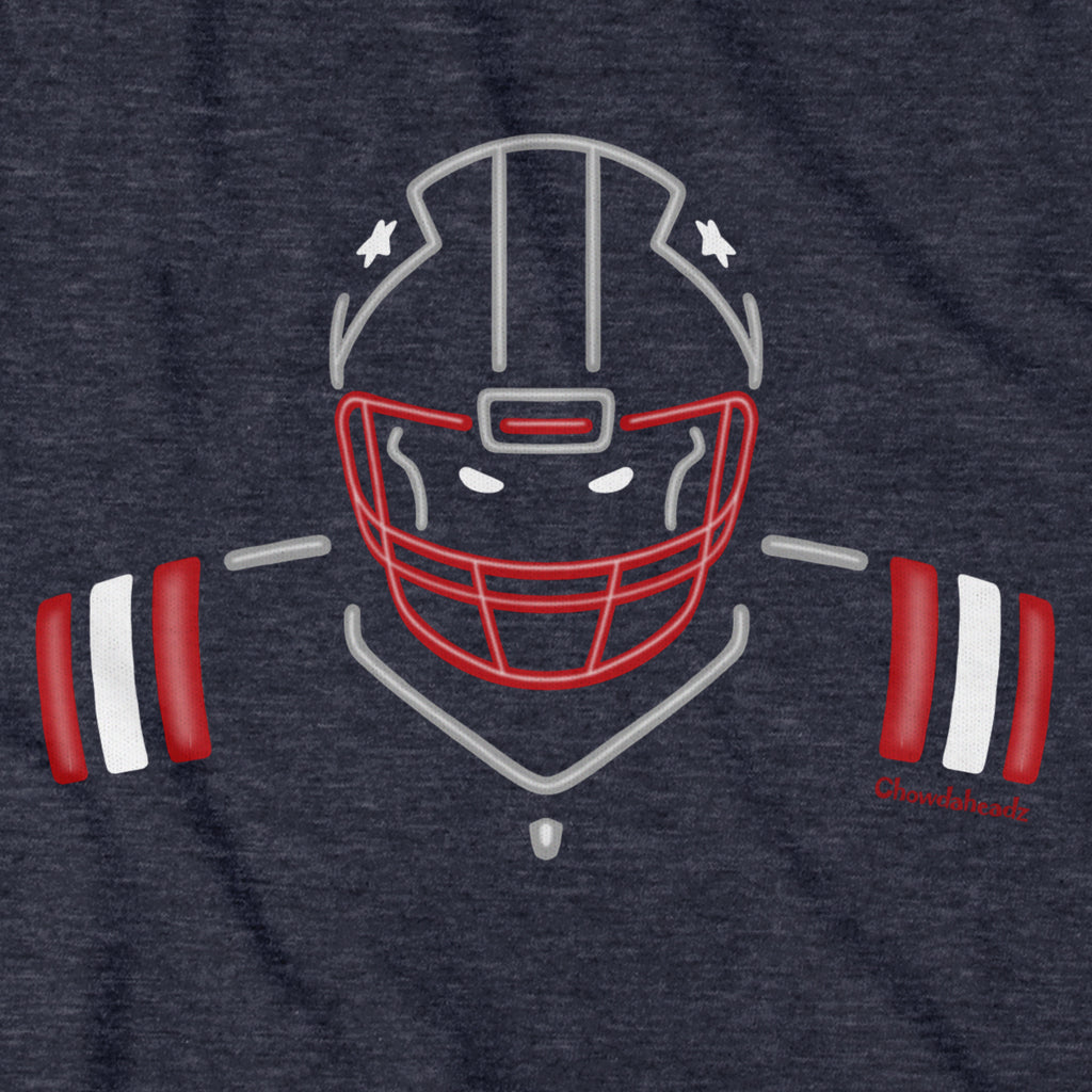 Neon New England Football Hoodie - Chowdaheadz