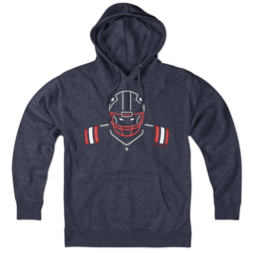 Neon New England Football Hoodie - Chowdaheadz