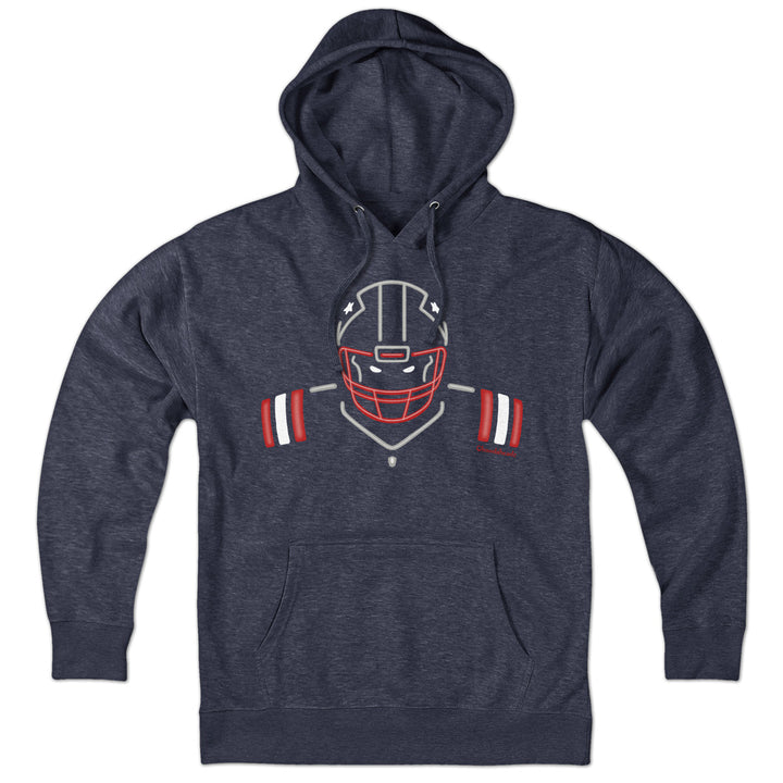 Neon New England Football Hoodie - Chowdaheadz